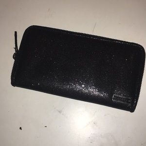 Glittering black wallet from express